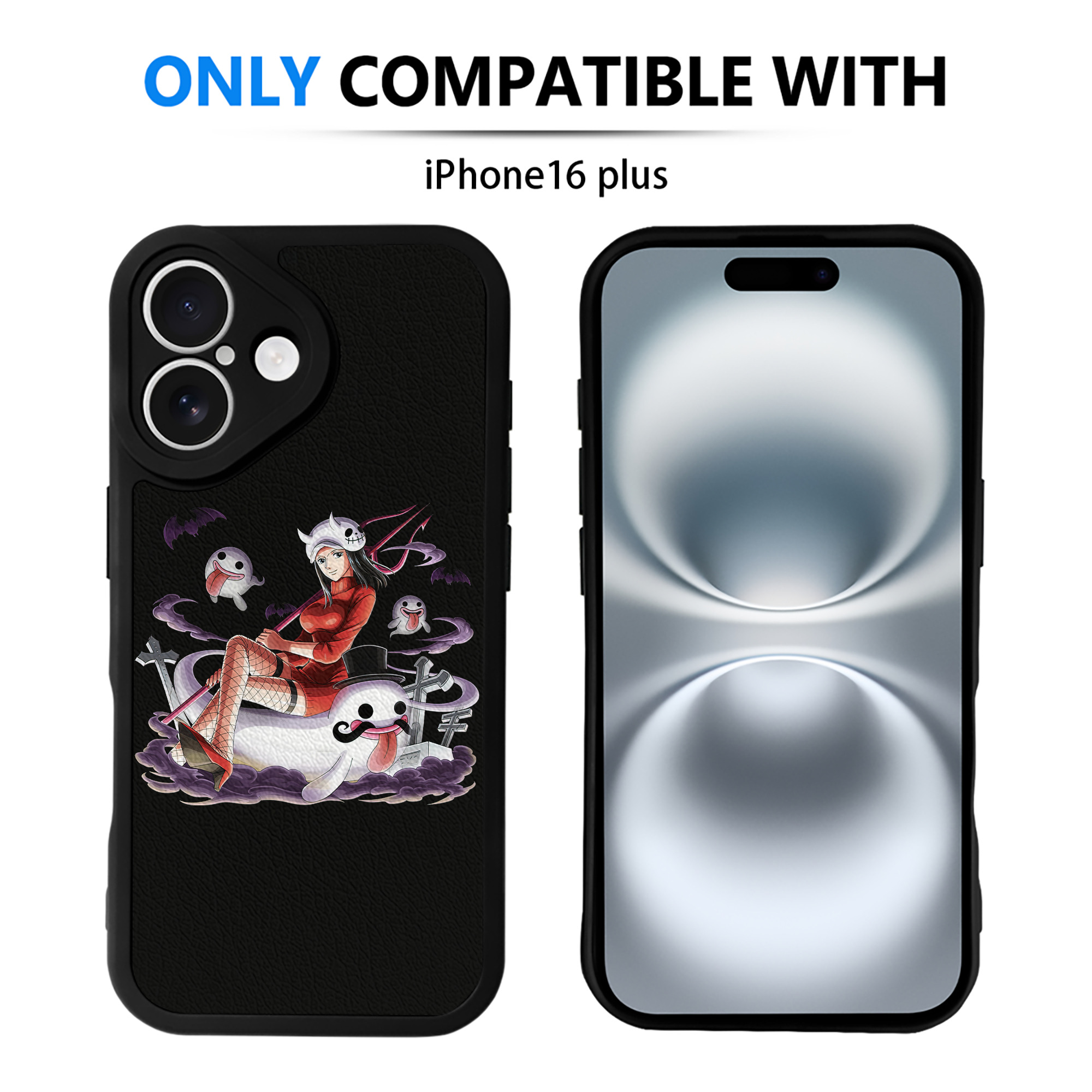 （画像用） ワンピース ニコ・ロビン ONE PIECE Nico Robin 【iPhone 16シリーズ対応】シリコンスマホケース（レザー調） 材質：シリコン